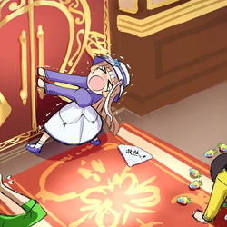 This is a pixiv picture whose title is 確定演出で扉をインキーしてしまった理事長.