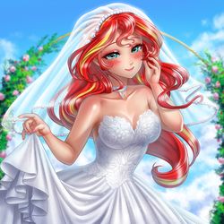 This is a pixiv picture whose title is WeddingSun.