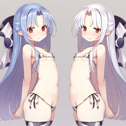 This is a pixiv picture whose title is 黒&白.