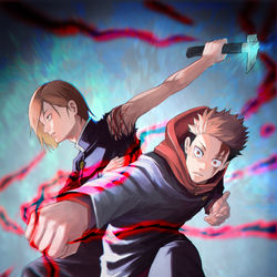 This is a pixiv picture whose title is 呪術廻戦 共犯.