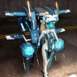 This is a pixiv picture whose title is 飛行ユニットを装備したぴっちりの人.
