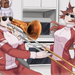 This is a pixiv picture whose title is マックイーンのいない演奏会.