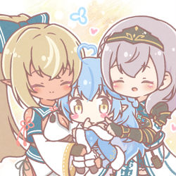 This is a pixiv picture whose title is ノエフレラミ🔥☃⚔.