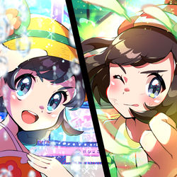 This is a pixiv picture whose title is コウミVSミヅキ.