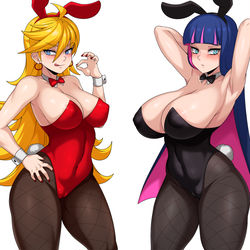 This is a pixiv picture whose title is Panty & Stocking.
