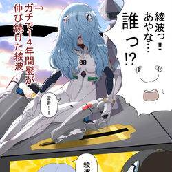 This is a pixiv picture whose title is 間違ったネタバレ・ロング綾波レイ.