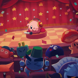 This is a pixiv picture whose title is ピンクのあくまがうたうとき.