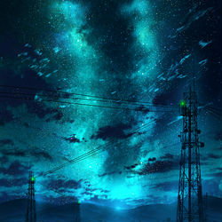 This is a pixiv picture whose title is 接続（P2青差分）.