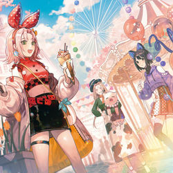 This is a pixiv picture whose title is 遊園地一日.