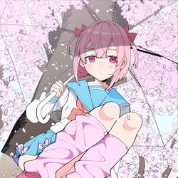 This is a pixiv picture whose title is 桜の樹の下には.