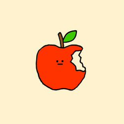 This is a pixiv picture whose title is no.1244 『 Apple製のりんご。』.