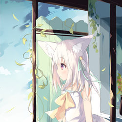 This is a pixiv picture whose title is しろきつね.