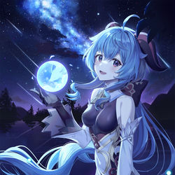 This is a pixiv picture whose title is 甘雨.