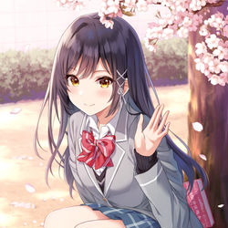 This is a pixiv picture whose title is 「放課後、話があるから待ってて」.