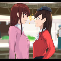 This is a pixiv picture whose title is 正妻戦争.