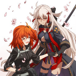This is a pixiv picture whose title is 沖田オルタちゃんとぐだ子.