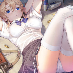 This is a pixiv picture whose title is 視線.
