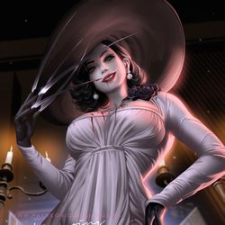 This is a pixiv picture whose title is Lady Dimitrescu.