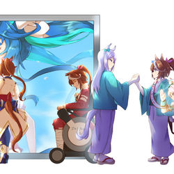 This is a pixiv picture whose title is トウカイテイオー(ネタバレ注意).