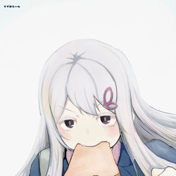 This is a pixiv picture whose title is 【遅刻する食パン少女を演じるエキドナ】他ツイッターリゼロ絵まとめ.