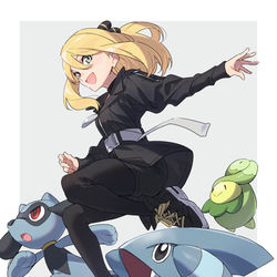 This is a pixiv picture whose title is シロナさん.