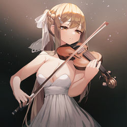 This is a pixiv picture whose title is バイオリンの少女.