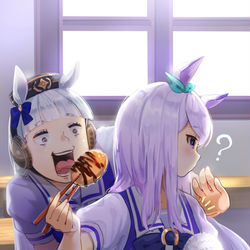 This is a pixiv picture whose title is メジロとゴルシの絡み好き.