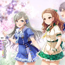 This is a pixiv picture whose title is 4月カレンダー壁紙.