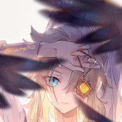 This is a pixiv picture whose title is 「神的神之眼。」.