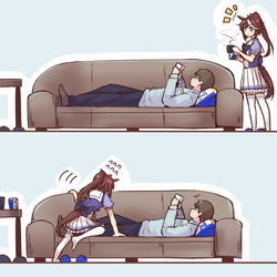 This is a pixiv picture whose title is ひっつきテイオー②.5.
