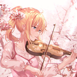 This is a pixiv picture whose title is 4月.