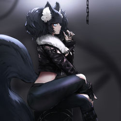 This is a pixiv picture whose title is Goth Squirrel.