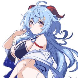 This is a pixiv picture whose title is 原神泳装.