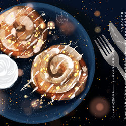 This is a pixiv picture whose title is おひつじ座のシナモンロール.