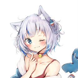 This is a pixiv picture whose title is Gura🐱.