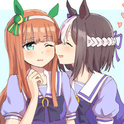 This is a pixiv picture whose title is スぺちゃんとスズカさん.