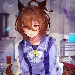 This is a pixiv picture whose title is 実験で何度も制服をダメにしているアグネスタキオンかわいい.