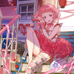 This is a pixiv picture whose title is フラミンゴシティ.