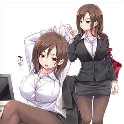 This is a pixiv picture whose title is GWあわせ新刊キャラデザ.