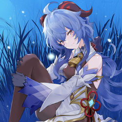 This is a pixiv picture whose title is 夜の甘雨.