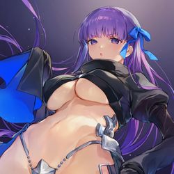 This is a pixiv picture whose title is 【FGO】メルト衣装のBBちゃん.