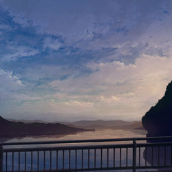 This is a pixiv picture whose title is 逃避行.