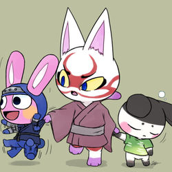 This is a pixiv picture whose title is ぱぱと子うさぎたち.