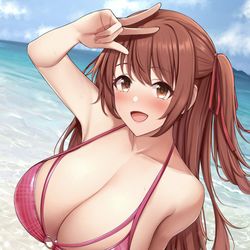 This is a pixiv picture whose title is 水着桜井望ちゃん.