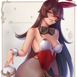 This is a pixiv picture whose title is Easter Bunny Amber / アンバー.