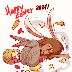 This is a pixiv picture whose title is Happy Easter 2021.