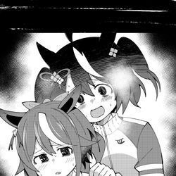 This is a pixiv picture whose title is キタちゃんと友情トレーニングをするテイオー.