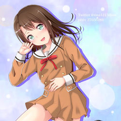 This is a pixiv picture whose title is 【制服】バンドリ 奥沢美咲.