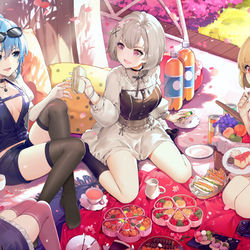 This is a pixiv picture whose title is 花見🌸.
