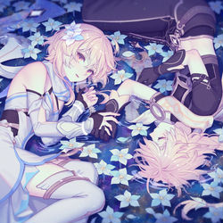 This is a pixiv picture whose title is 蛍と空.